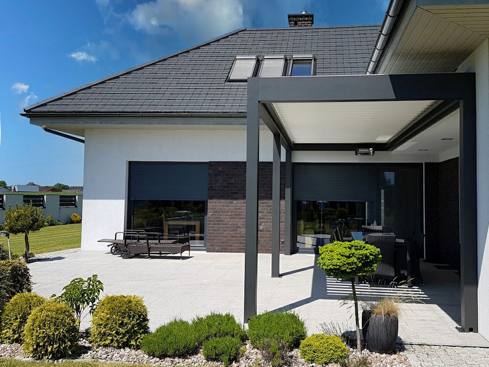 Bioklimatická pergola s otočnými lamelami typ A