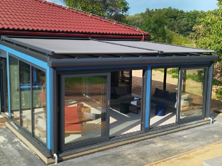 Zastínění střechy zimní zahrady